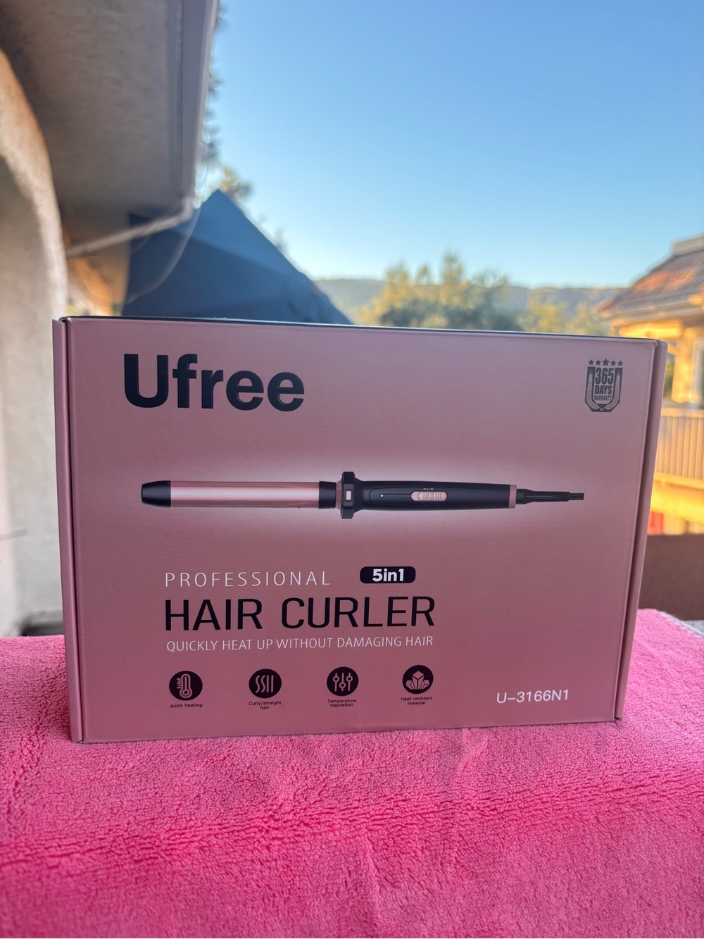 5-in-1 Professional Pink Hair Curler